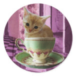 Creamy Coffee (purple room) kitten stickers