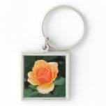 Creamy Orange Modern Rose keychains