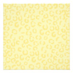 Creamy Yellow Leopard Print Pattern. Announcements
