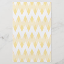 Creamy Yellow Zigzag Pattern with Diamond Shapes. Custom Flyer