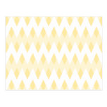 Creamy Yellow Zigzag Pattern with Diamond Shapes. postcards