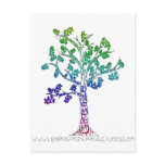 Create Colour Tree Lines postcards