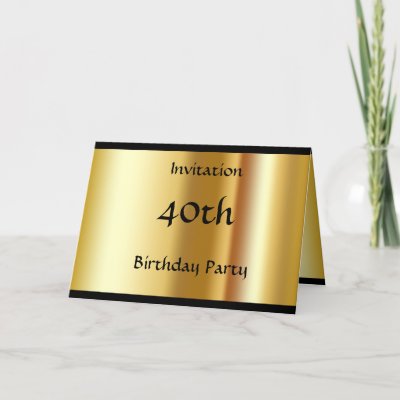 Create your Own 40th Birthday Invitation Card by cardsb