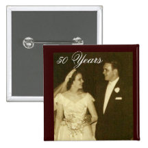 Create your own 50th Anniversary Invitations Button