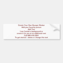 Create Your Own Bumper Sticker