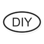 Create Your Own Euro Style Oval Sticker