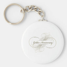 Create Your Own Golden Anniversary Design Key Chains