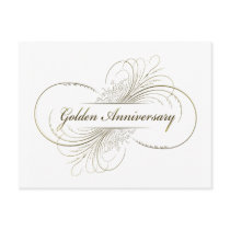 Create Your Own Golden Anniversary Design Postcards