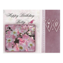 Create your own personalised 70th birthday post cards