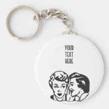 CREATE YOUR OWN RETRO GOSSIP LADY GIFTS KEYCHAINS