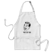 CREATE YOUR OWN RETRO HAPPY MAN HEAD GIFTS APRON