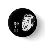 CREATE YOUR OWN RETRO HAPPY MAN HEAD GIFTS buttons