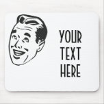 CREATE YOUR OWN RETRO HAPPY MAN HEAD GIFTS mousepads