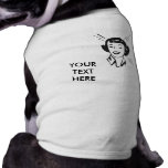 CREATE YOUR OWN RETRO HAPPY WINKING LADY GIFTS pet clothing