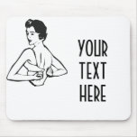 CREATE YOUR OWN RETRO LADY DRESSING GIFTS mousepads
