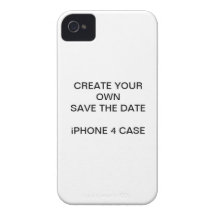CREATE YOUR OWN SAVE THE DATE iPHONE 4 CASE