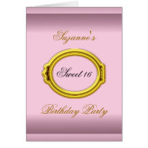 Create your Own "Sweet 16" Pink Invitations Cards