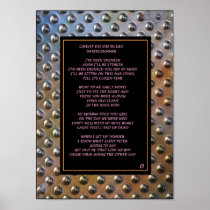 CREATED ON BLUES POSTER