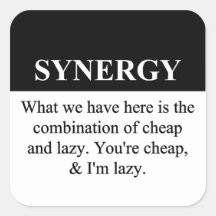 Creating Organisational Synergy (3) Square Stickers