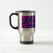 Creating Worlds – Abstract Fractal Magenta Magic Coffee Mug