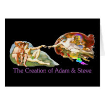 Creation of Adam and Steve Greeting Cards