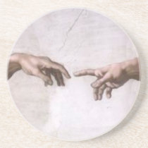 Creation of Adam (detail-hands) coasters