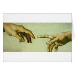 Creation of Adam (detail-hands) Greeting Card