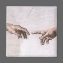 Creation of Adam (detail-hands) magnets