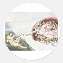 Creation of Adam Round Sticker