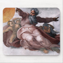 Creation of Sun, Moon, and Planets mousepads