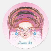 Creative Art 3 inch Round stickers