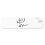 Creative Monkey in Sketch Drawing bumper stickers
