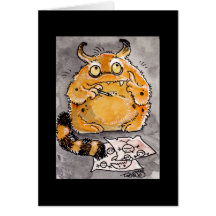 Creative Orange Monster Notecard