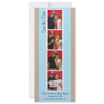 Creative Photo Booth Save the Date (Blue & Tan)
