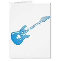 Creative Rockin’ Brother With Guitar Greeting Cards