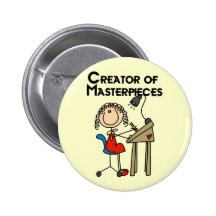 Creator of Masterpieces Tshirts and Gifts Button