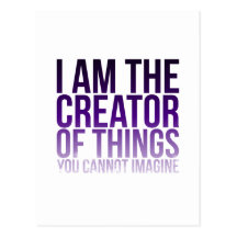 Creator of Unimaginable Things Postcard