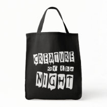 Creature of the Night  Grocery Trick or Treat Tote Bags