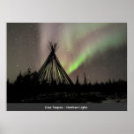 Cree Teepee - Northern Lights posters
