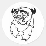 creep skull sticker