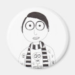 Creepy and in love refrigerator magnets