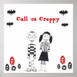 creepy boy, creepy girl, bats, bats, bats, bats... posters