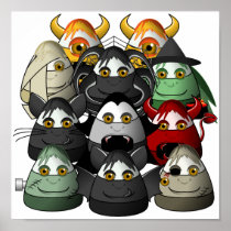 Creepy Candy Corn Creepies Print