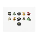 Creepy Candy Corn Creepies Rows postcards