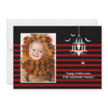 Creepy Chandelier Halloween Photo Card invitations