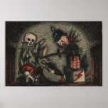 Creepy dolls: evil jack-in-the-box skeleton bully posters