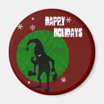 Creepy elf fridge magnets