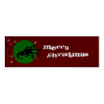 Creepy elf gift tag business cards