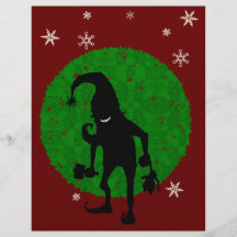 Creepy elf personalized flyer