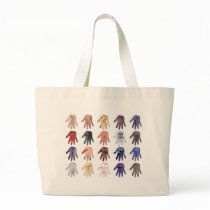 Creepy Faces and Eyes in Hands Canvas Bags